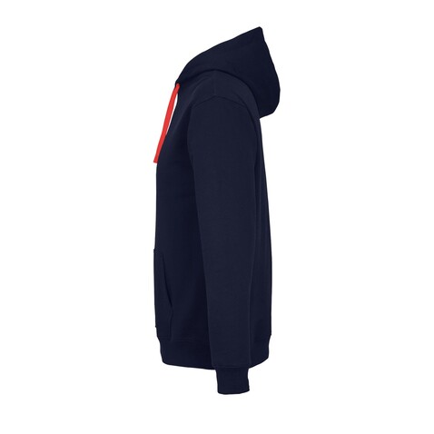CAMERON HOODED SWEATSHIRT - French Navy/Bright Red bedrucken, Art.-Nr. S04853-FM-XS CAMERON HOODED SWEATSHIRT - French Navy/Bright Red bedrucken, Art.-Nr. S04853-FM-XS