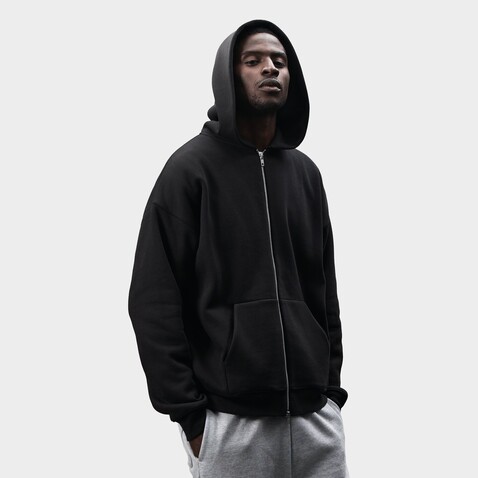 ELIOTT FULLZIP HOODIE - Schwarz bedrucken, Art.-Nr. S04884-BK-M