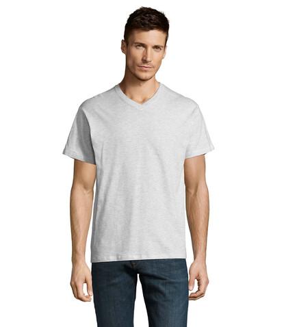 VICTORY HERRENT-SHIRT 150g - Ash bedrucken, Art.-Nr. S11150-AS-3XL