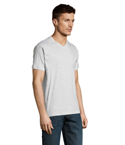 VICTORY HERRENT-SHIRT 150g - Ash bedrucken, Art.-Nr. S11150-AS-3XL