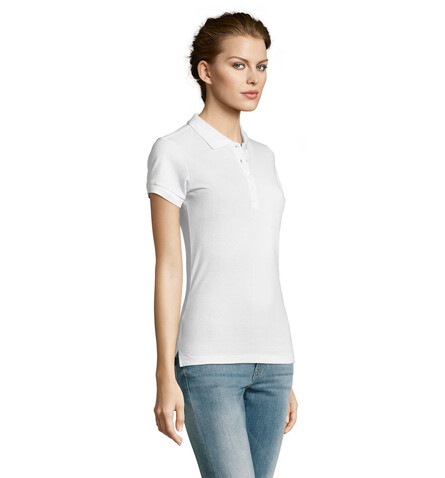 PEOPLE DAMEN POLO 210g - White bedrucken, Art.-Nr. S11310-WH-L