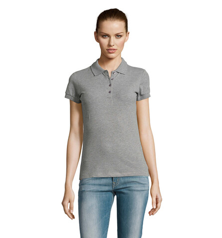 PASSION DAMEN POLO 170g - Grau-Melange 2 bedrucken, Art.-Nr. S11338-GY-L PASSION DAMEN POLO 170g - Grau-Melange 2 bedrucken, Art.-Nr. S11338-GY-L