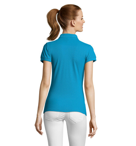 PASSION DAMEN POLO 170g - Aqua bedrucken, Art.-Nr. S11338-AQ-S