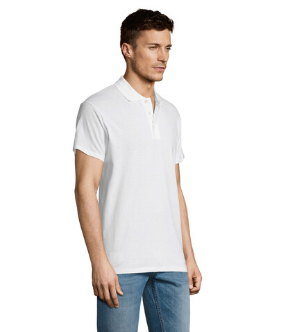SUMMER II MEN Polo 170g - White bedrucken, Art.-Nr. S11342-WH-S