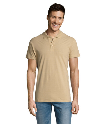 SUMMER II MEN Polo 170g - Sand bedrucken, Art.-Nr. S11342-SA-L SUMMER II MEN Polo 170g - Sand bedrucken, Art.-Nr. S11342-SA-L