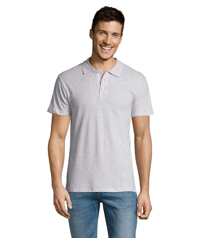 SUMMER II MEN Polo 170g - Ash bedrucken, Art.-Nr. S11342-AS-M