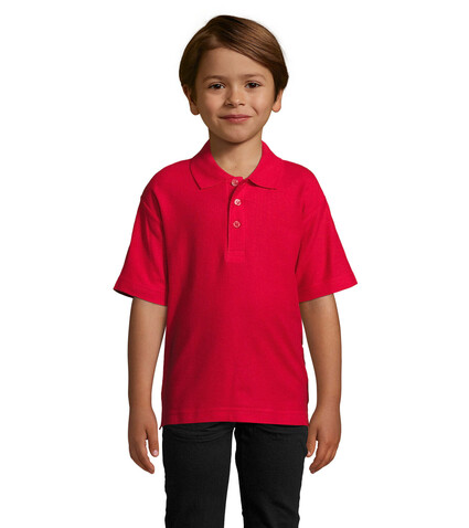 SUMMER II KIDS Polo 170g - Red bedrucken, Art.-Nr. S11344-RD-3XL