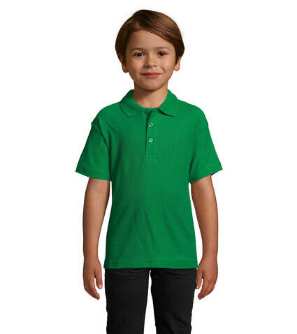 SUMMER II KIDS Polo 170g - Kelly Green bedrucken, Art.-Nr. S11344-KG-L SUMMER II KIDS Polo 170g - Kelly Green bedrucken, Art.-Nr. S11344-KG-L
