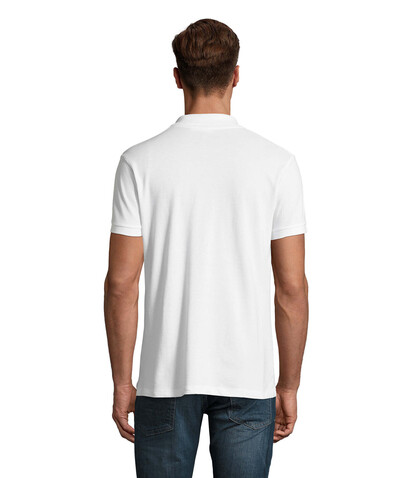 PERFECT MEN Polo 180g - White bedrucken, Art.-Nr. S11346-WH-S
