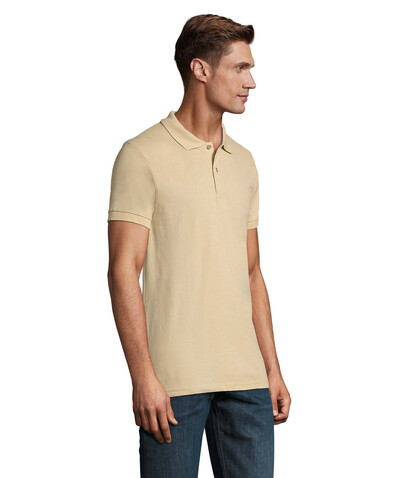 PERFECT MEN Polo 180g - Sand bedrucken, Art.-Nr. S11346-SA-S PERFECT MEN Polo 180g - Sand bedrucken, Art.-Nr. S11346-SA-S