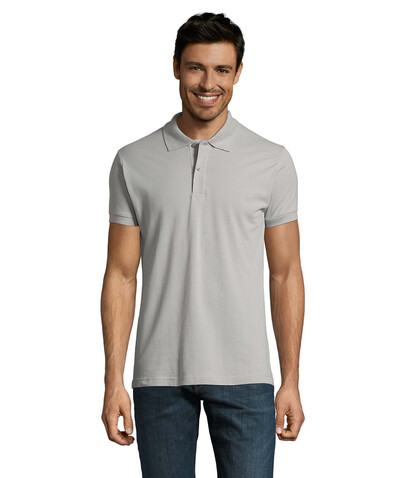 PERFECT MEN Polo 180g - Pure Grey bedrucken, Art.-Nr. S11346-PG-L