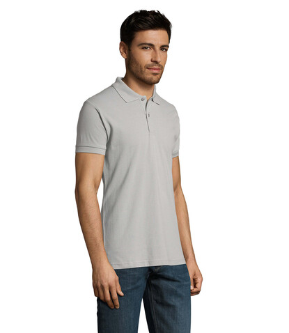 PERFECT MEN Polo 180g - Pure Grey bedrucken, Art.-Nr. S11346-PG-L
