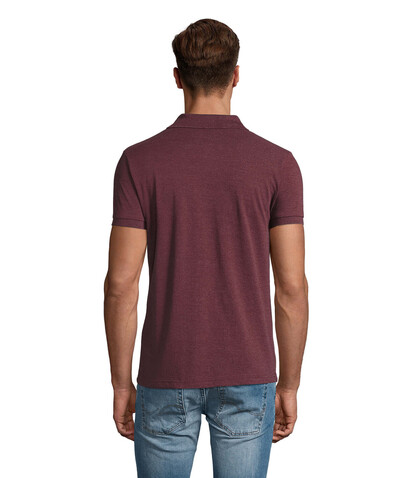 PERFECT MEN Polo 180g - Heather Oxblood bedrucken, Art.-Nr. S11346-HX-3XL