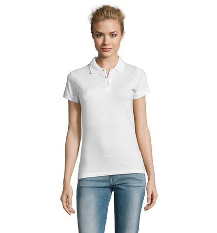 PERFECT DAMEN POLO 180g - White bedrucken, Art.-Nr. S11347-WH-3XL