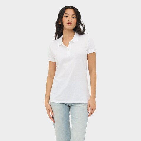 PERFECT DAMEN POLO 180g - White bedrucken, Art.-Nr. S11347-WH-3XL
