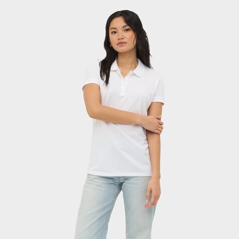 PERFECT DAMEN POLO 180g - White bedrucken, Art.-Nr. S11347-WH-3XL