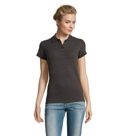 PERFECT DAMEN POLO 180g - Charcoal Melange bedrucken, Art.-Nr. S11347-CE-XL PERFECT DAMEN POLO 180g - Charcoal Melange bedrucken, Art.-Nr. S11347-CE-XL