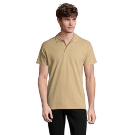 SPRING II MEN Polo 210g - Sand bedrucken, Art.-Nr. S11362-SA-XXL