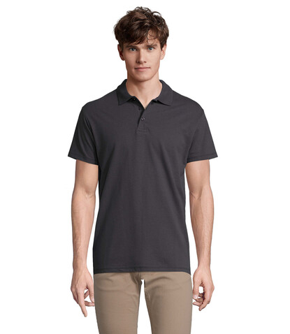 SPRING II MEN Polo 210g - Mausgrau bedrucken, Art.-Nr. S11362-MU-XL