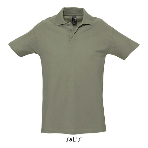 SPRING II MEN Polo 210g - Khaki bedrucken, Art.-Nr. S11362-KH-XXL