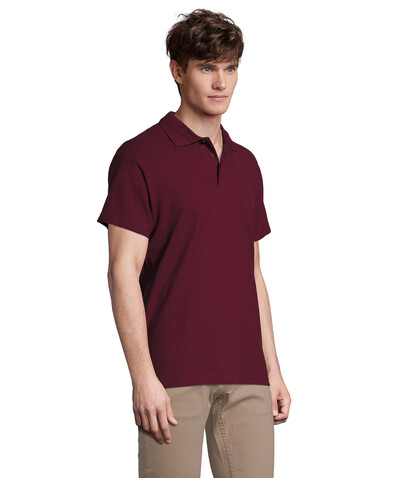 SPRING II MEN Polo 210g - Burgundy bedrucken, Art.-Nr. S11362-BG-S