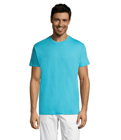 REGENT Uni T-Shirt 150g - Atoll-Blau bedrucken, Art.-Nr. S11380-AL-M