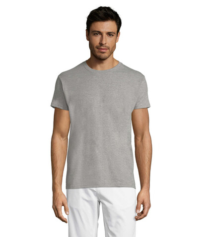 REGENT Uni T-Shirt 150g - Graue Melange bedrucken, Art.-Nr. S11380-GM-5XL