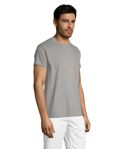 REGENT Uni T-Shirt 150g - Graue Melange bedrucken, Art.-Nr. S11380-GM-5XL