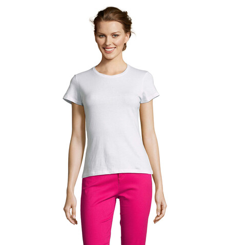 MISS DAMENT-SHIRT 150g - White bedrucken, Art.-Nr. S11386-WH-XXL