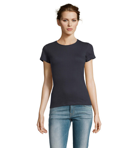 MISS DAMENT-SHIRT 150g - Navy bedrucken, Art.-Nr. S11386-NY-S MISS DAMENT-SHIRT 150g - Navy bedrucken, Art.-Nr. S11386-NY-S