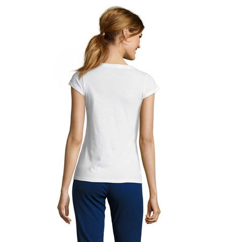 MOON DAMENT-SHIRT 150g - White bedrucken, Art.-Nr. S11388-WH-M