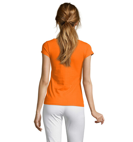 MOON DAMENT-SHIRT 150g - Orange bedrucken, Art.-Nr. S11388-OR-3XL