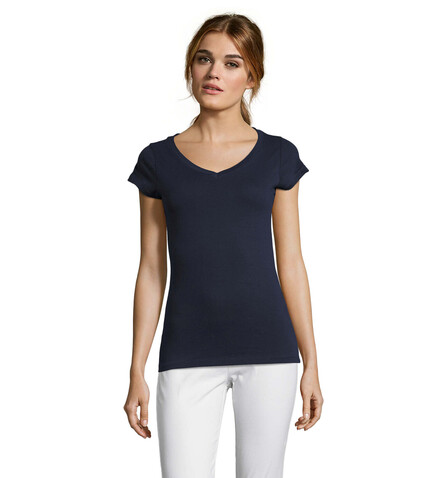 MOON DAMENT-SHIRT 150g - French Navy bedrucken, Art.-Nr. S11388-FN-S MOON DAMENT-SHIRT 150g - French Navy bedrucken, Art.-Nr. S11388-FN-S