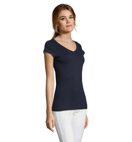 MOON DAMENT-SHIRT 150g - French Navy bedrucken, Art.-Nr. S11388-FN-S MOON DAMENT-SHIRT 150g - French Navy bedrucken, Art.-Nr. S11388-FN-S