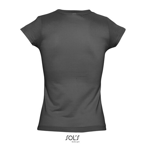 MOON DAMENT-SHIRT 150g - Dunkelgrau bedrucken, Art.-Nr. S11388-DG-M