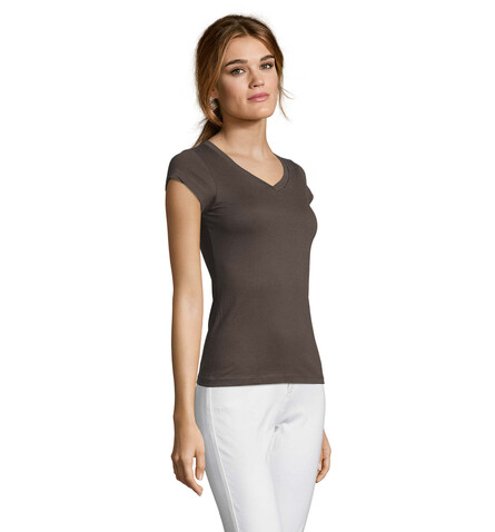 MOON DAMENT-SHIRT 150g - Dunkelgrau bedrucken, Art.-Nr. S11388-DG-M