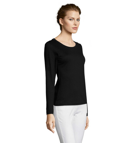 MAJESTIC DAMENT-SHIRT 150g - Deep Black bedrucken, Art.-Nr. S11425-DB-S MAJESTIC DAMENT-SHIRT 150g - Deep Black bedrucken, Art.-Nr. S11425-DB-S