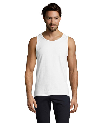 JUSTIN MEN'S TANK TOP 150 - White bedrucken, Art.-Nr. S11465-WH-L JUSTIN MEN'S TANK TOP 150 - White bedrucken, Art.-Nr. S11465-WH-L