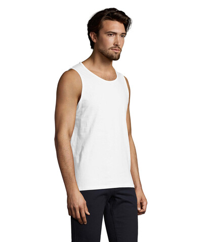 JUSTIN MEN'S TANK TOP 150 - White bedrucken, Art.-Nr. S11465-WH-L JUSTIN MEN'S TANK TOP 150 - White bedrucken, Art.-Nr. S11465-WH-L