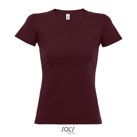 IMPERIAL WOMEN T-Shirt 190g - Burgundy bedrucken, Art.-Nr. S11502-BG-S