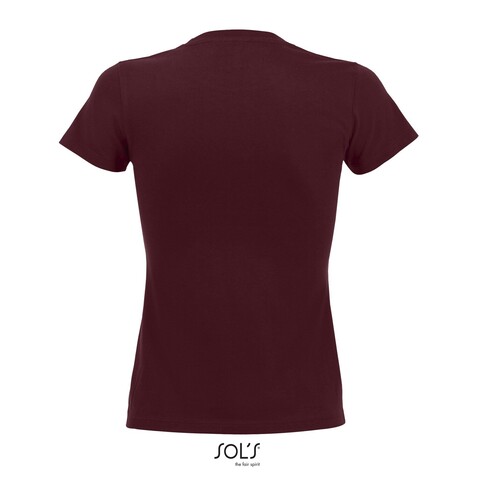 IMPERIAL WOMEN T-Shirt 190g - Burgundy bedrucken, Art.-Nr. S11502-BG-S