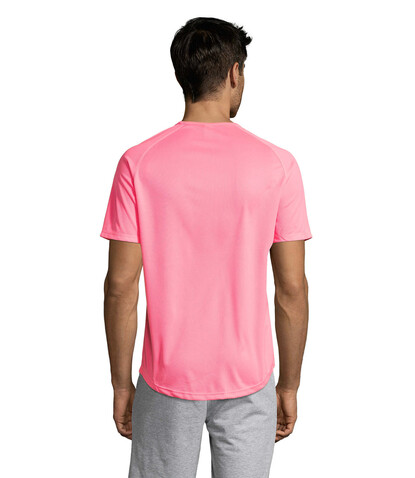 SPORTY MEN T-Shirt - Neon-Rosa 2 bedrucken, Art.-Nr. S11939-NP-3XL