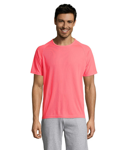 SPORTY MEN T-Shirt - Neon Coral bedrucken, Art.-Nr. S11939-NC-XXL SPORTY MEN T-Shirt - Neon Coral bedrucken, Art.-Nr. S11939-NC-XXL