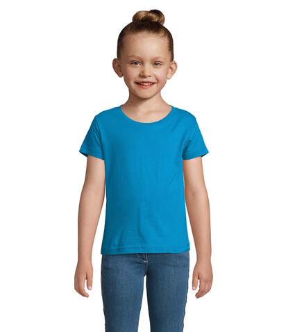 CHERRY GIRLS T-SHIRT 150 - Aqua bedrucken, Art.-Nr. S11981-AQ-L
