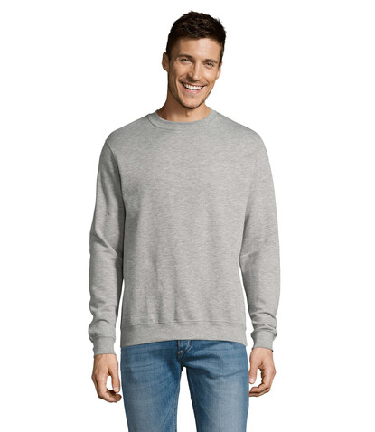 NEW SUPREME SWEATER 280g - Graue Melange bedrucken, Art.-Nr. S13250-GM-L