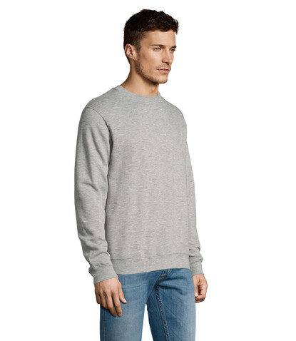 NEW SUPREME SWEATER 280g - Graue Melange bedrucken, Art.-Nr. S13250-GM-L
