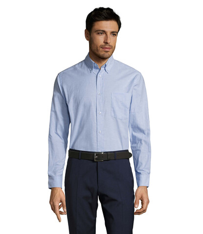 BOSTON OXFORD MEN'S SHIRT - Sky Blue bedrucken, Art.-Nr. S16000-SK-4XL