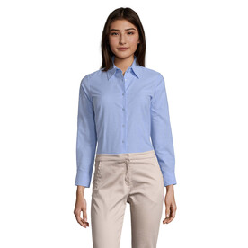 EMBASSY WOMEN SHIRT OXFORD - Sky Blue bedrucken, Art.-Nr. S16020-SK-XXL