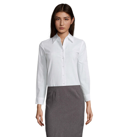EMBASSY WOMEN SHIRT OXFORD - White bedrucken, Art.-Nr. S16020-WH-XXL EMBASSY WOMEN SHIRT OXFORD - White bedrucken, Art.-Nr. S16020-WH-XXL