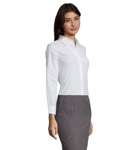 EMBASSY WOMEN SHIRT OXFORD - White bedrucken, Art.-Nr. S16020-WH-XXL EMBASSY WOMEN SHIRT OXFORD - White bedrucken, Art.-Nr. S16020-WH-XXL
